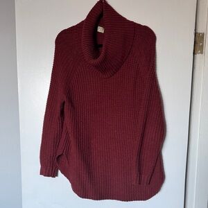 a new day Brick Red Cowl Neck Tunic Sweater M